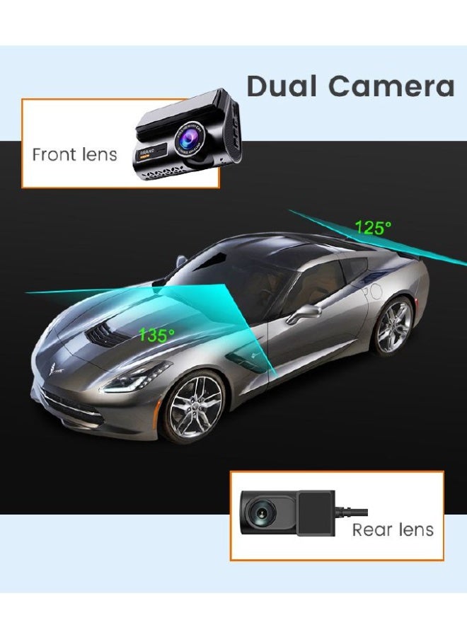 كاميرا داش كام 4g للاتصال عن بعد عبر الانترنت و واي فاي بدقة 2k عدسة مزدوجة و نظام مراقبة 24ساعة وتتبع عبر نظام ( GPS )  كاميرا سيارة للمراقبة والتتبع والحماية 24ساعة - Image 4